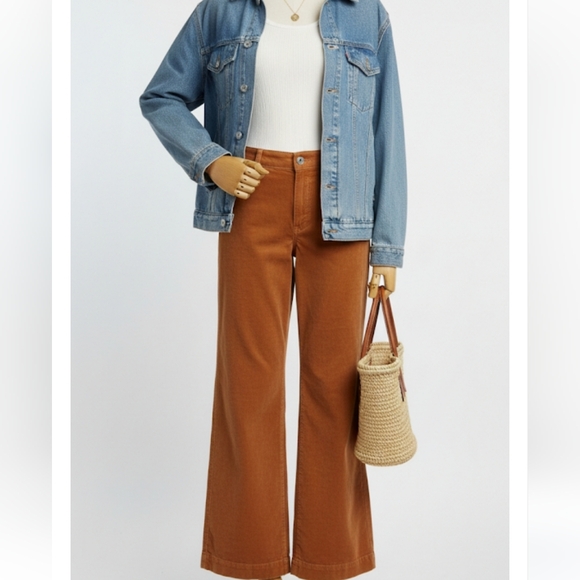 Anthropologie Pants - Maeve Anthropologie  Colette Corduroy Wide-Leg Crop  Pants Size 27